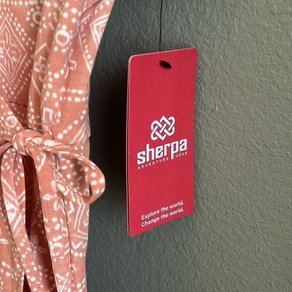 Sherpa Adventure Gear Padma Wrap Dress Desert Sand Geo - Picture 3 of 3